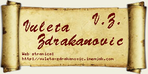 Vuleta Ždrakanović vizit kartica